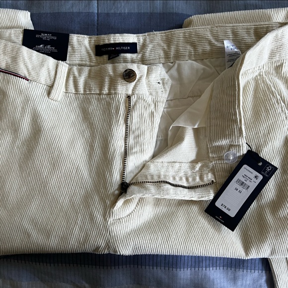 Tommy Hilfiger Corduroy Pants, 38, White, New - Picture 3 of 5